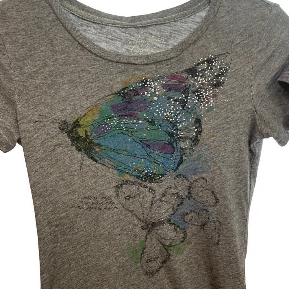 American Eagle Outfitters Vintage Gray and Brown Graphic Tees. Set of 2 - Picture 2 of 13